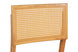 Cadeira Gal Nozes Tecido Cinza detalhe palha do encosto 
