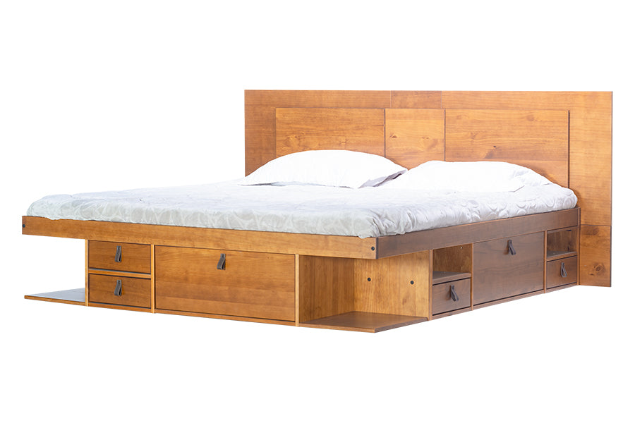 cabeceira extensivel bali nozes com cama bali queen